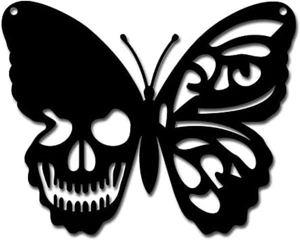 Black_Metal_Wall_Art_Butterfly_Skull_Decor_Wall_Hanging_|_20.1L_X_16W_Cm