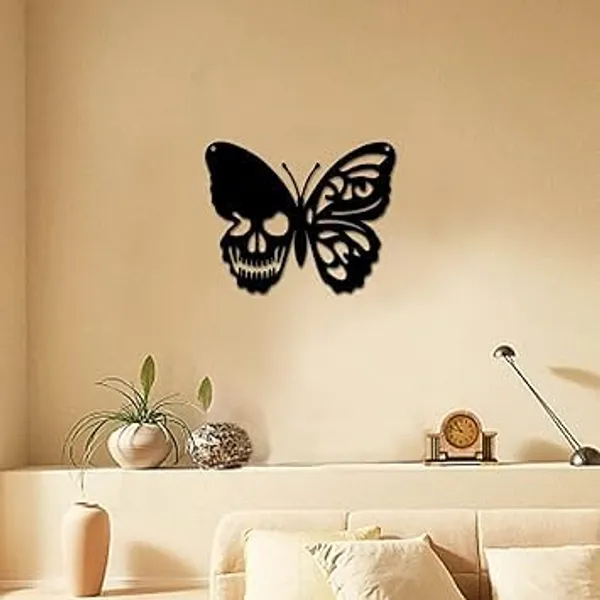 Black_Metal_Wall_Art_Butterfly_Skull_Decor_Wall_Hanging_|_20.1L_X_16W_Cm