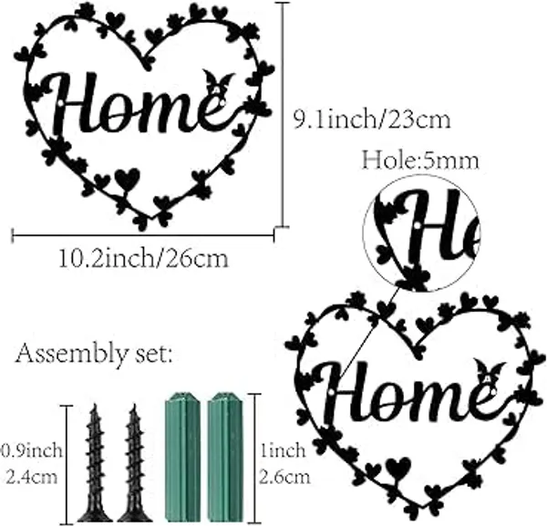 Black_Metal_Wall_Art_Heart_Home_Decor_|_26L_X_23W_Cm