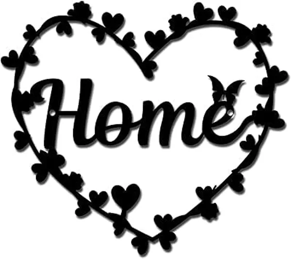 Black_Metal_Wall_Art_Heart_Home_Decor_|_26L_X_23W_Cm