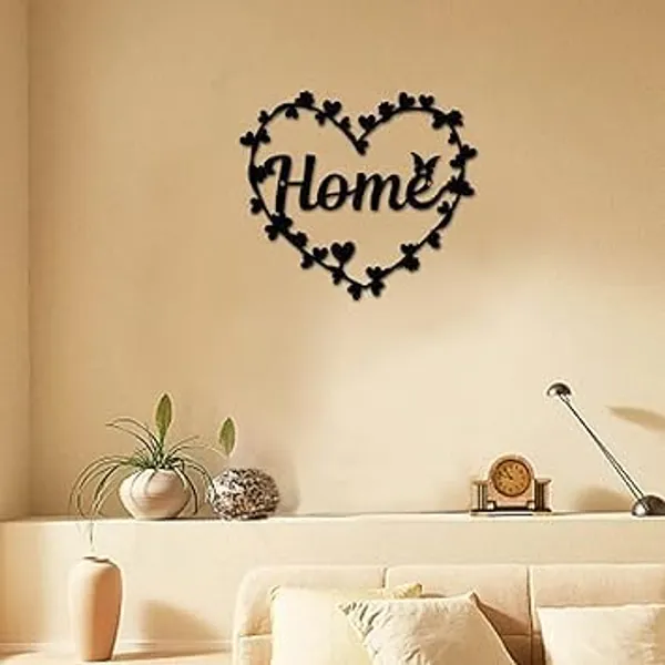 Black_Metal_Wall_Art_Heart_Home_Decor_|_26L_X_23W_Cm