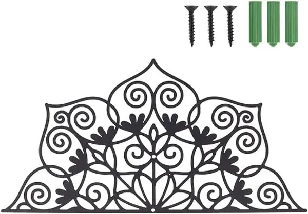 Black_Half_Flower_Wall_Decoration_|_30L_X_30W_Cm