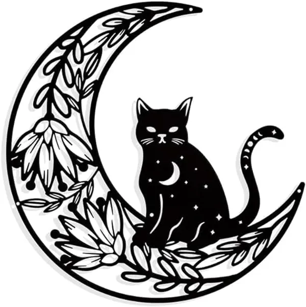 Black_Moon_And_Cat_Metal_Wall_Decoration_|_28.1L_X_28.5W_Cm