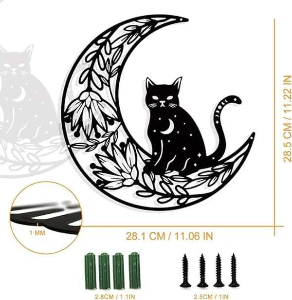 Black_Moon_And_Cat_Metal_Wall_Decoration_|_28.1L_X_28.5W_Cm