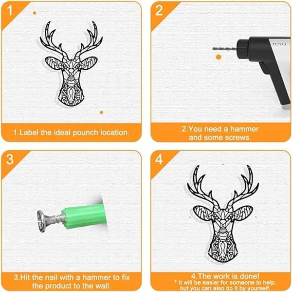 Black_Metal_Wall_Decoration_With_Deer_Head_|_28.2L_X_20.2W_Cm
