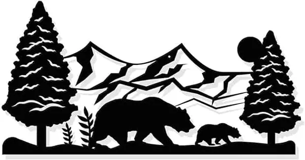 Black_Metal_Wall_Decoration_Bear_And_Mountain_Wall_Hanging_|_29.7L_X_15.5W_Cm