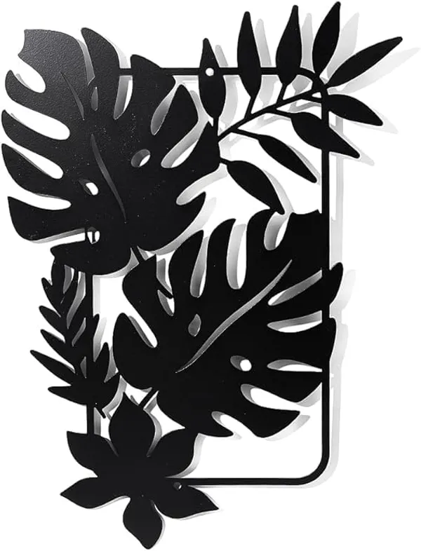 Black_Palm_Leaves_Metal_Wall_Decoration_|_30L_X_21.8W_Cm