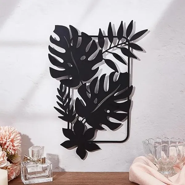 Black_Palm_Leaves_Metal_Wall_Decoration_|_30L_X_21.8W_Cm