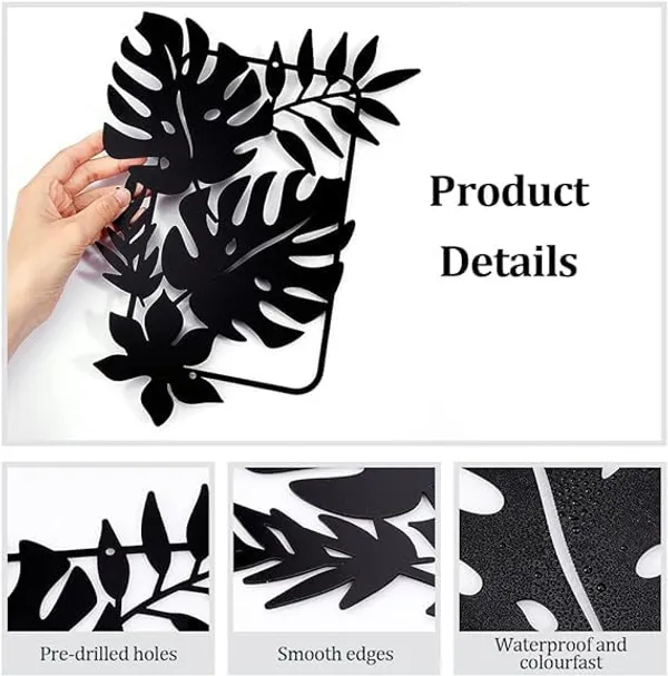 Black_Palm_Leaves_Metal_Wall_Decoration_|_30L_X_21.8W_Cm
