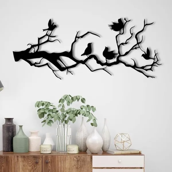 Black_Metal_Wall_Decor,_Metal_Birds_Wall_Decor,_Metal_Tree_Wall_Decor,_Tree_And_Birds_Home_Art,_Birds_Line_Art,_Metal_Home_Decor,_Line_Wall_Art