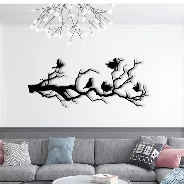 Black_Metal_Wall_Decor,_Metal_Birds_Wall_Decor,_Metal_Tree_Wall_Decor,_Tree_And_Birds_Home_Art,_Birds_Line_Art,_Metal_Home_Decor,_Line_Wall_Art