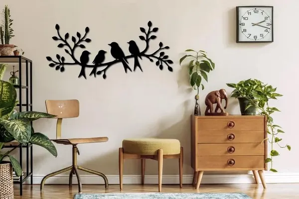 Black_Birds_On_Branch_Metal_Wall_Art_|_40L_X_20W_Cm