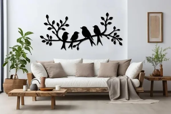 Black_Birds_On_Branch_Metal_Wall_Art_|_40L_X_20W_Cm