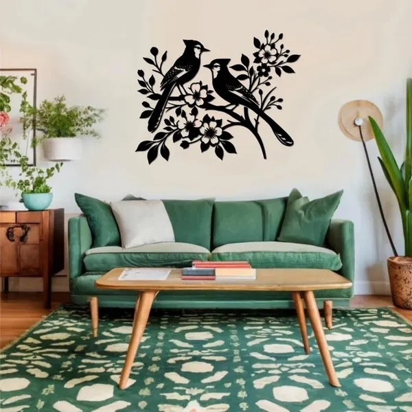 Black_Birds_On_Branch_Metal_Wall_Art_|_40L_X_20W_Cm