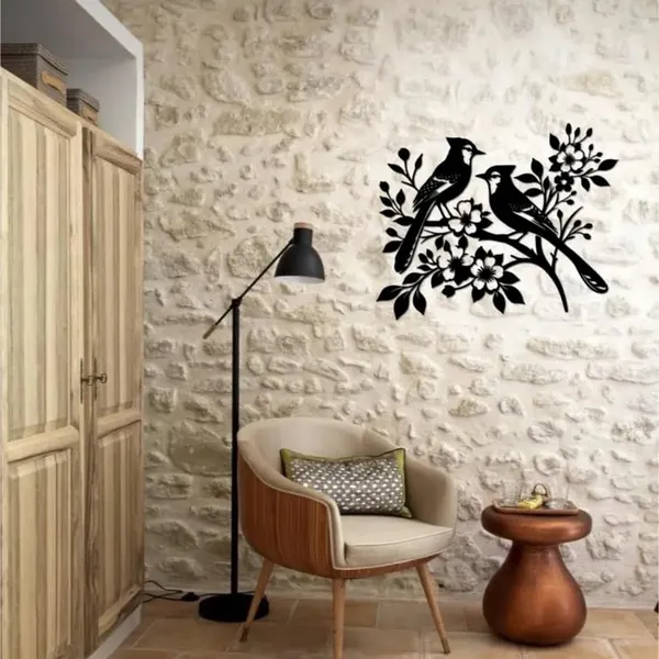 Black_Birds_On_Branch_Metal_Wall_Art_|_40L_X_20W_Cm