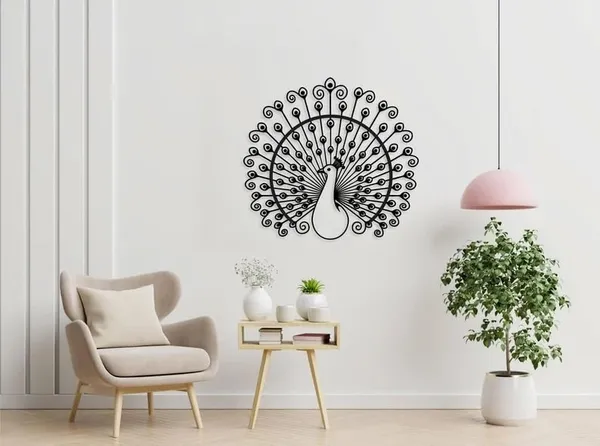 Black_Peacock_Metal_Wall_Decor_|_40L_X_25W_Cm