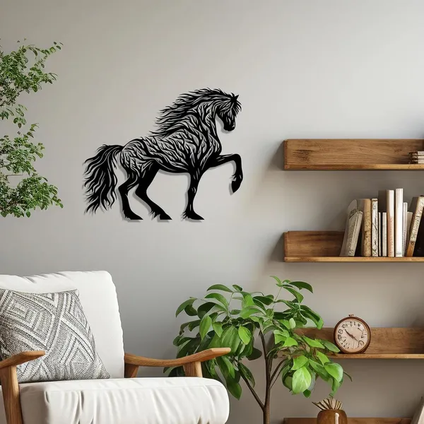 Black_Horse_Metal_Wall_Art,_Prancing_Horse_Home_Wall_Decor,_Horse_Lovers_Gift,_Unique_Birthday_Gift,_Livingroom_Metal_Wall_Art,_Christmas_Gift