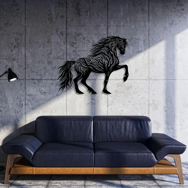 Black_Horse_Metal_Wall_Art,_Prancing_Horse_Home_Wall_Decor,_Horse_Lovers_Gift,_Unique_Birthday_Gift,_Livingroom_Metal_Wall_Art,_Christmas_Gift