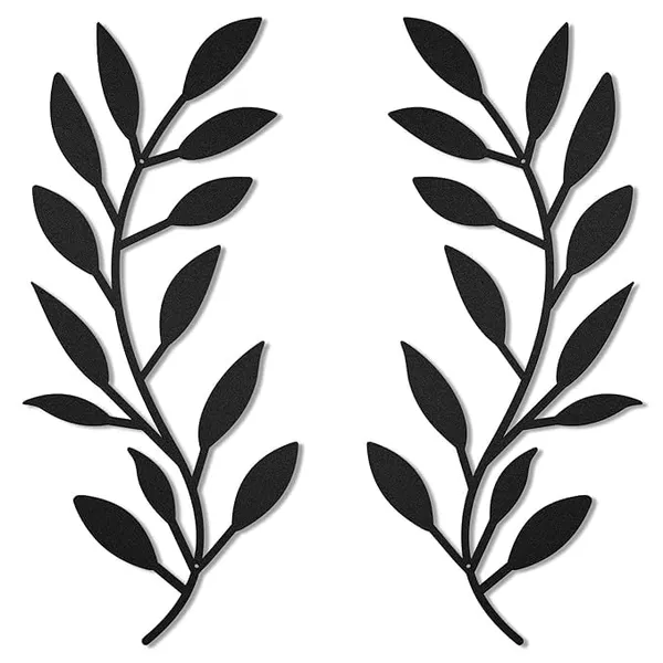 Black_2_Pieces_Metal_Tree_Leaf_Wall_Decor_|_37L_X_18W_Cm