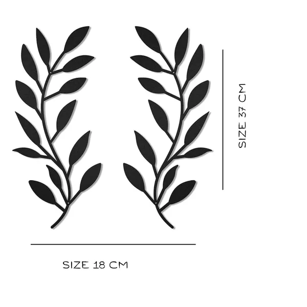 Black_2_Pieces_Metal_Tree_Leaf_Wall_Decor_|_37L_X_18W_Cm