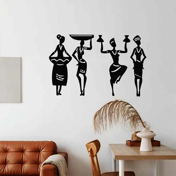 Black_Women_4_Pcs_Wall_Decor_Art_For_Living_Room_Office_Drawing_Room_Bedroom_|_50L_X_40W_Cm