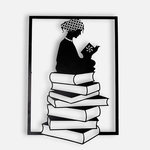 Black_Novel,Library_Metal_Wall_Hanging_Arts_Home_Decor,_Durable,_Good_Ambience_Metal_Wall_Art_For_Bedroom,Living_Room,Drawing_Room,Hotel,Office,Home