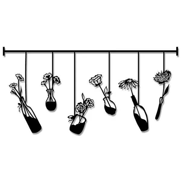 Black_Flower_Garden_Metal_Wall_Art_|_40L_X_30W_Cm