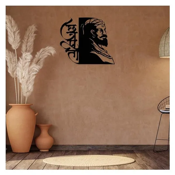 Black_Shivaji_Metal_Wall_Art_|_50L_X_40W_Cm