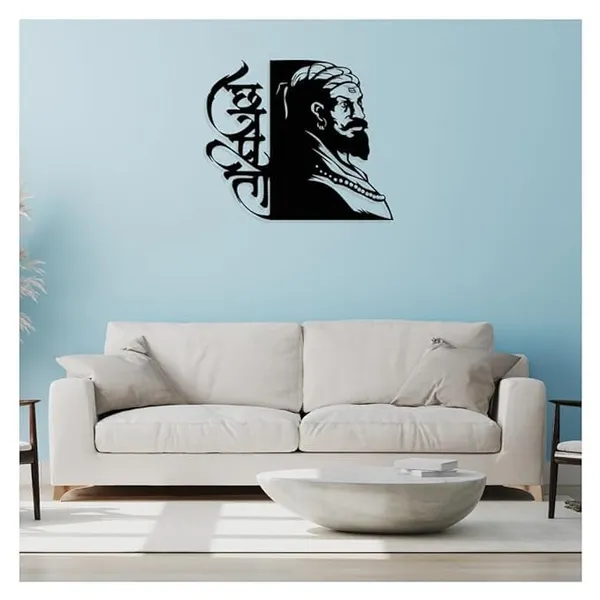 Black_Shivaji_Metal_Wall_Art_|_50L_X_40W_Cm