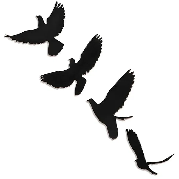 Black_4_Pieces_Flying_Bird_Wall_Sculptures_Haitian_Wooden_Birds_Wall_Art_Decor_Bird_Silhouette_Wall_Art_Bird_Metal_Wall_Art_Sign_For_Home_Living_Room_Bedroom_Kitchen_Dining_Room_Hanging_Wall_Decor,_4_Size