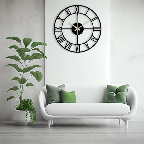 Black_Wall_Clock_For_Living_Room_|_40W_X_40H_Cm