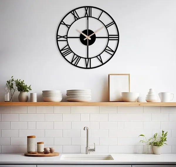 Black_Wall_Clock_For_Living_Room_|_40W_X_40H_Cm