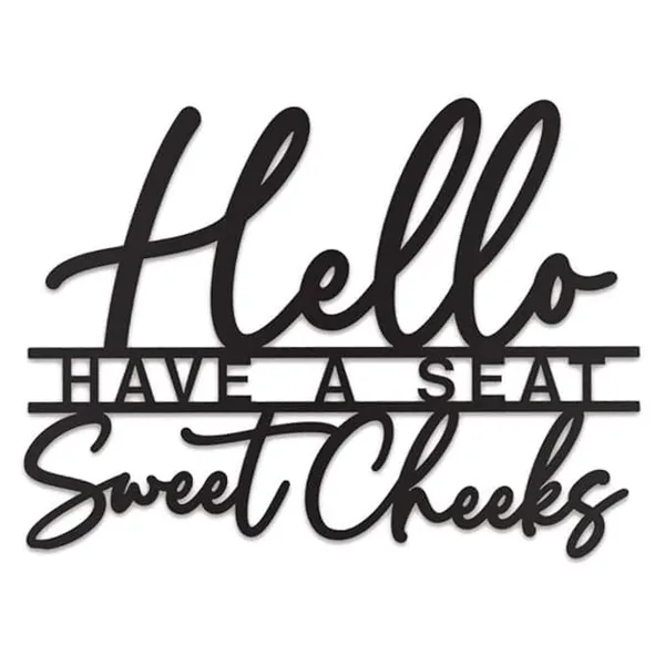 Black_Hello_Sweet_Cheeks_Metal_Wall_Decor_|_37_X_27_X_0.1_Cm