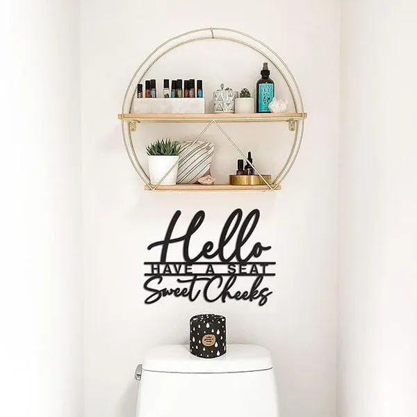 Black_Hello_Sweet_Cheeks_Metal_Wall_Decor_|_37_X_27_X_0.1_Cm