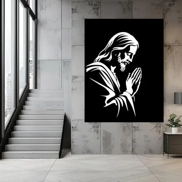 Jesus_Wall_Art_Canvas_|_Christian_Home_Decor_|_Church_Wall_Decor_Gift_|_Framed_Religious_Artwork_|_Spiritual_Wall_Hanging_|_Christmas_Gift_for_Believers