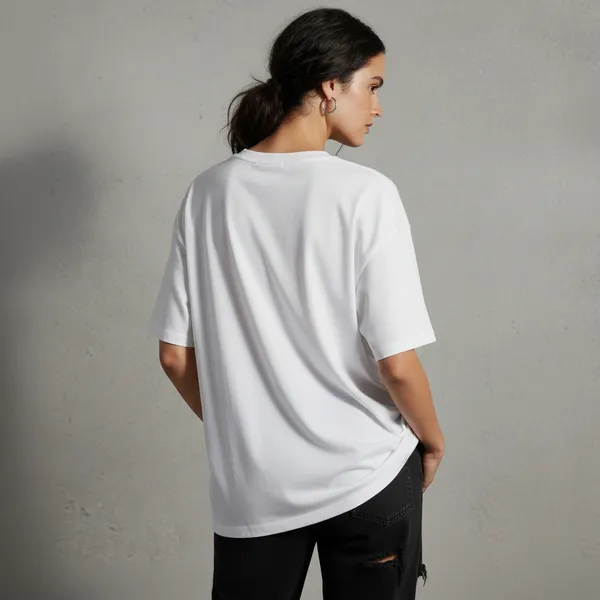White_Cotton_Plain_Oversize_-_Women_Tshirt