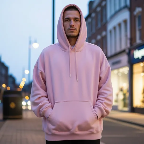 Pink_Cotton_Fleece_Men_Oversize_Hoodie