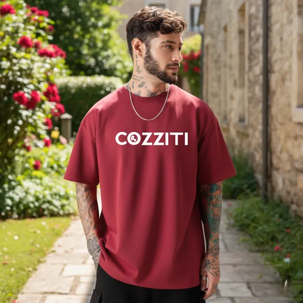 Maroon_Cotton_Cozziti_Print-_Men_Tshirt
