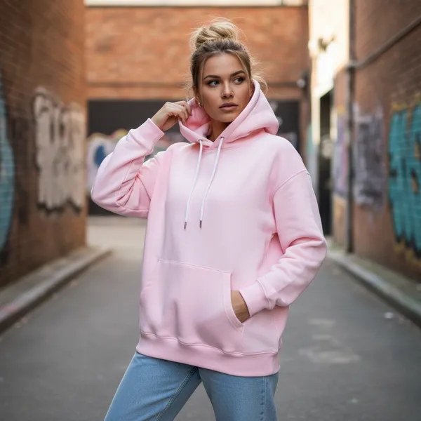 Pink_Cotton_Fleece_Women_Oversize_Hoodie