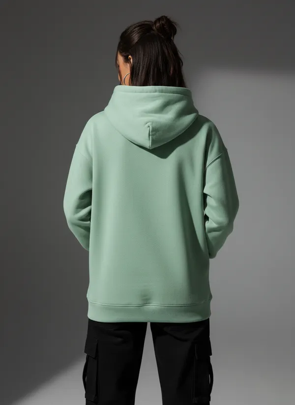 Pista_Green_Cotton_Fleece_Women_Oversize_Hoodie