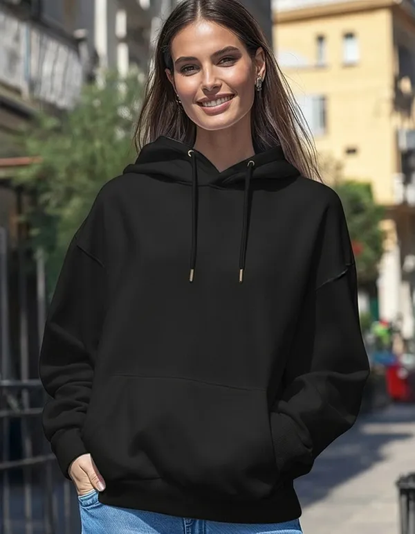 Black_Cotton_Fleece_Women_Oversize_Hoodie