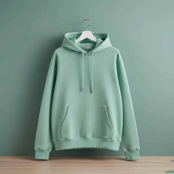 Pista_Green_Cotton_Fleece_Plain_Hoodie
