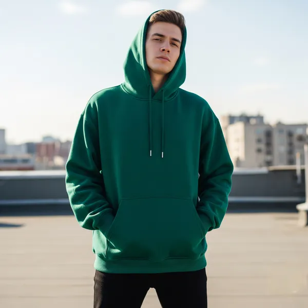 Bottle_Green_Cotton_Fleece_Men_Oversize_Hoodie