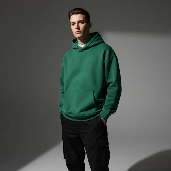 Bottle_Green_Cotton_Fleece_Men_Oversize_Hoodie