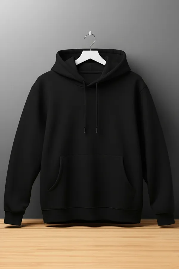 Black_Cotton_Fleece_Plain_Hoodie