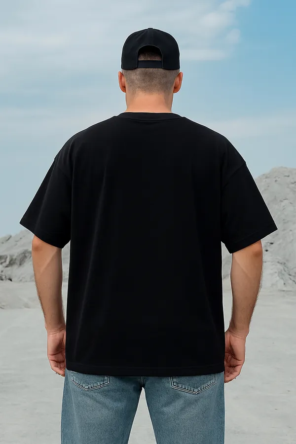 Black_Cotton_Smile_Relax_Everything_-_Men_Tshirt