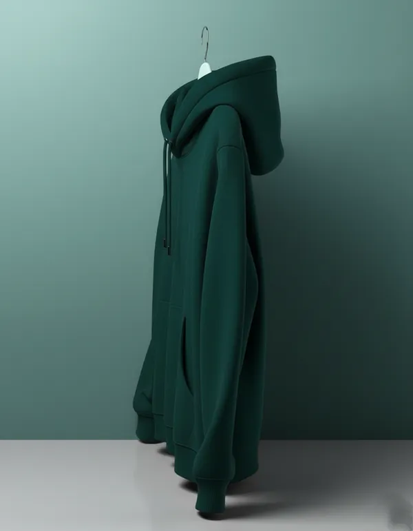 Bottle_Green_Cotton_Fleece_Plain_Hoodie