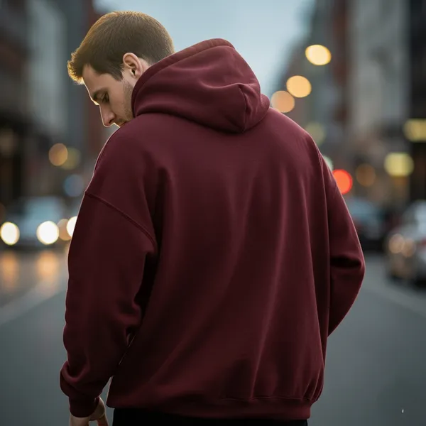 Maroon_Cotton_Fleece_Men_Oversize_Hoodie