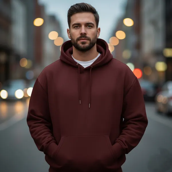 Maroon_Cotton_Fleece_Men_Oversize_Hoodie