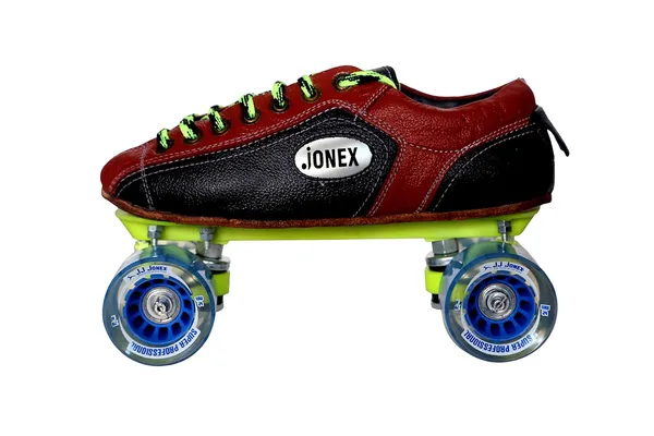 JJ_JONEX_Red_Fix_Body_Skates_Super_Professional_P.U.Shoe_Skate_Size_1_With_Skate_Bag(Ws)